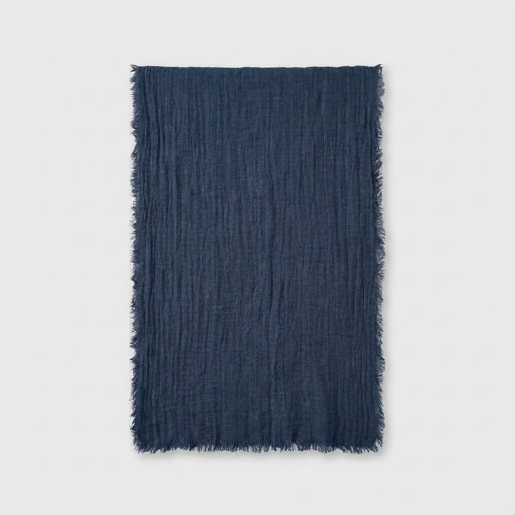 LISTINGOPT::kovosis::gauze-cotton-wedding-table-runner-retro-pink-burr-texture-dining-napkins-gift-kitchen-table-runners-home-christmas-table-decor::color-navy-blue