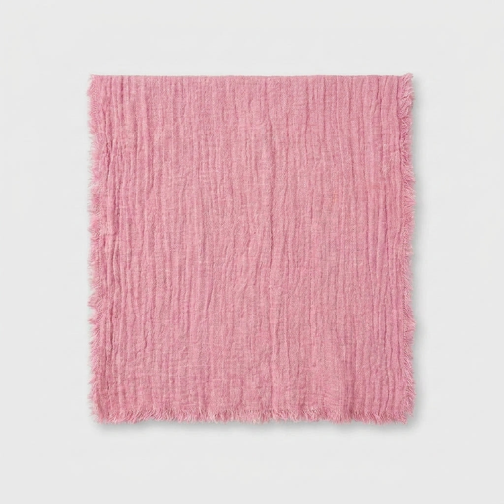 LISTINGOPT::kovosis::gauze-cotton-wedding-table-runner-retro-pink-burr-texture-dining-napkins-gift-kitchen-table-runners-home-christmas-table-decor::color-pink