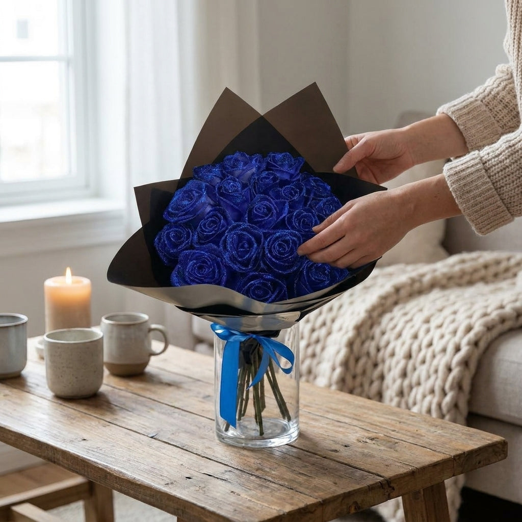 LISTINGOPT::kovosis::glamrose-artificial-glitter-rose-designed-for-long-lasting-elegance-and-luxurious-home-decoration-without-maintenance::02-inuse
