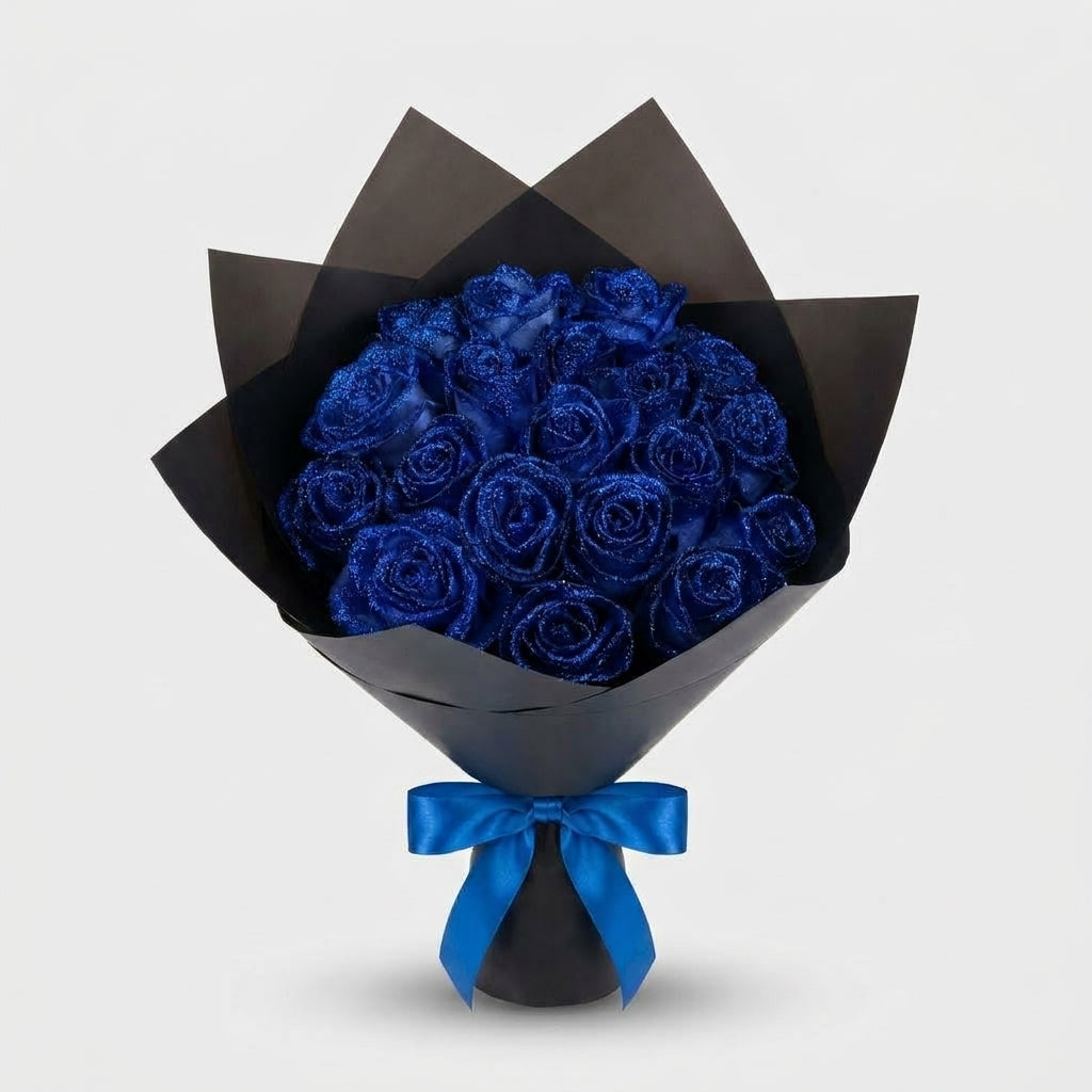 LISTINGOPT::kovosis::glamrose-artificial-glitter-rose-designed-for-long-lasting-elegance-and-luxurious-home-decoration-without-maintenance::color-blue