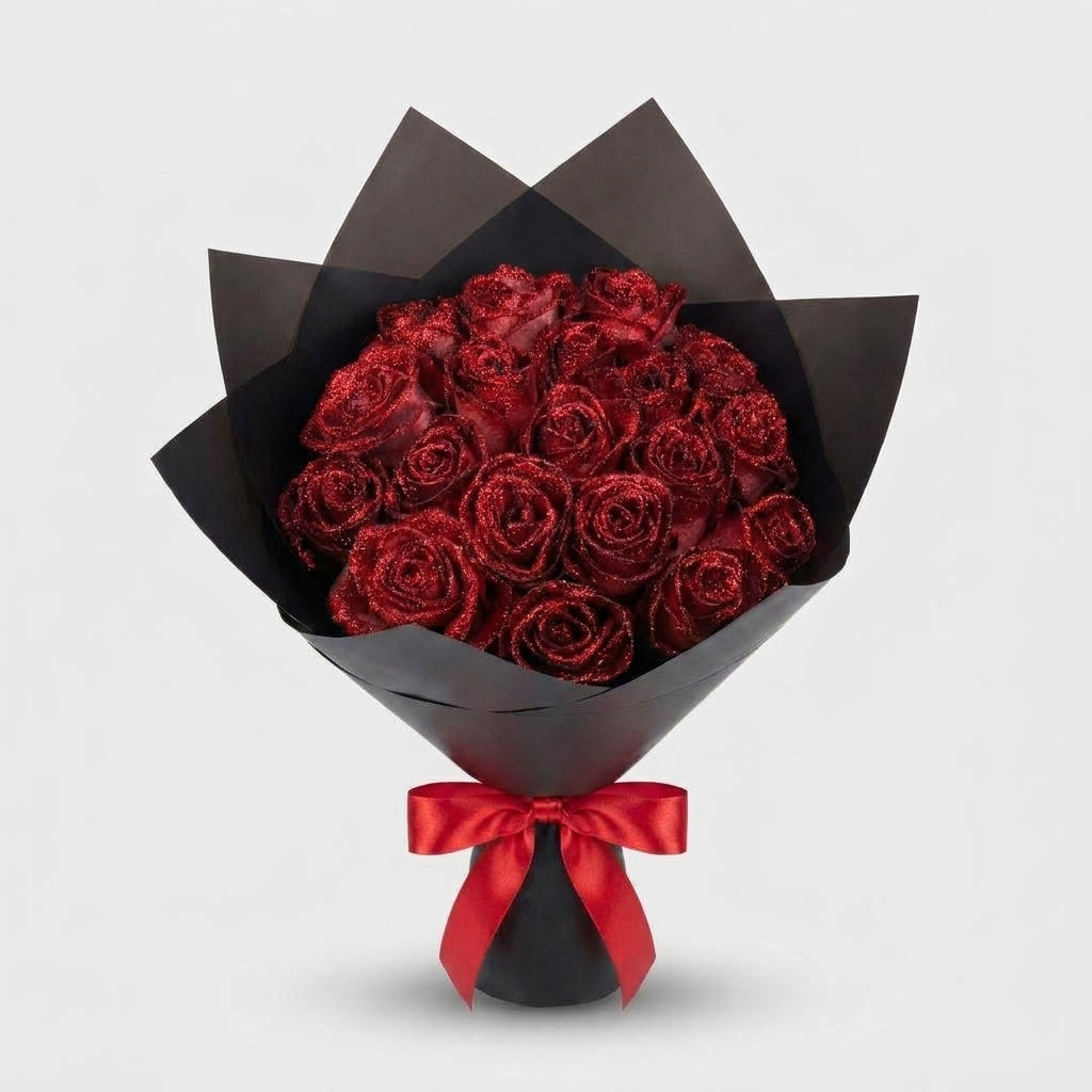 LISTINGOPT::kovosis::glamrose-artificial-glitter-rose-designed-for-long-lasting-elegance-and-luxurious-home-decoration-without-maintenance::color-red