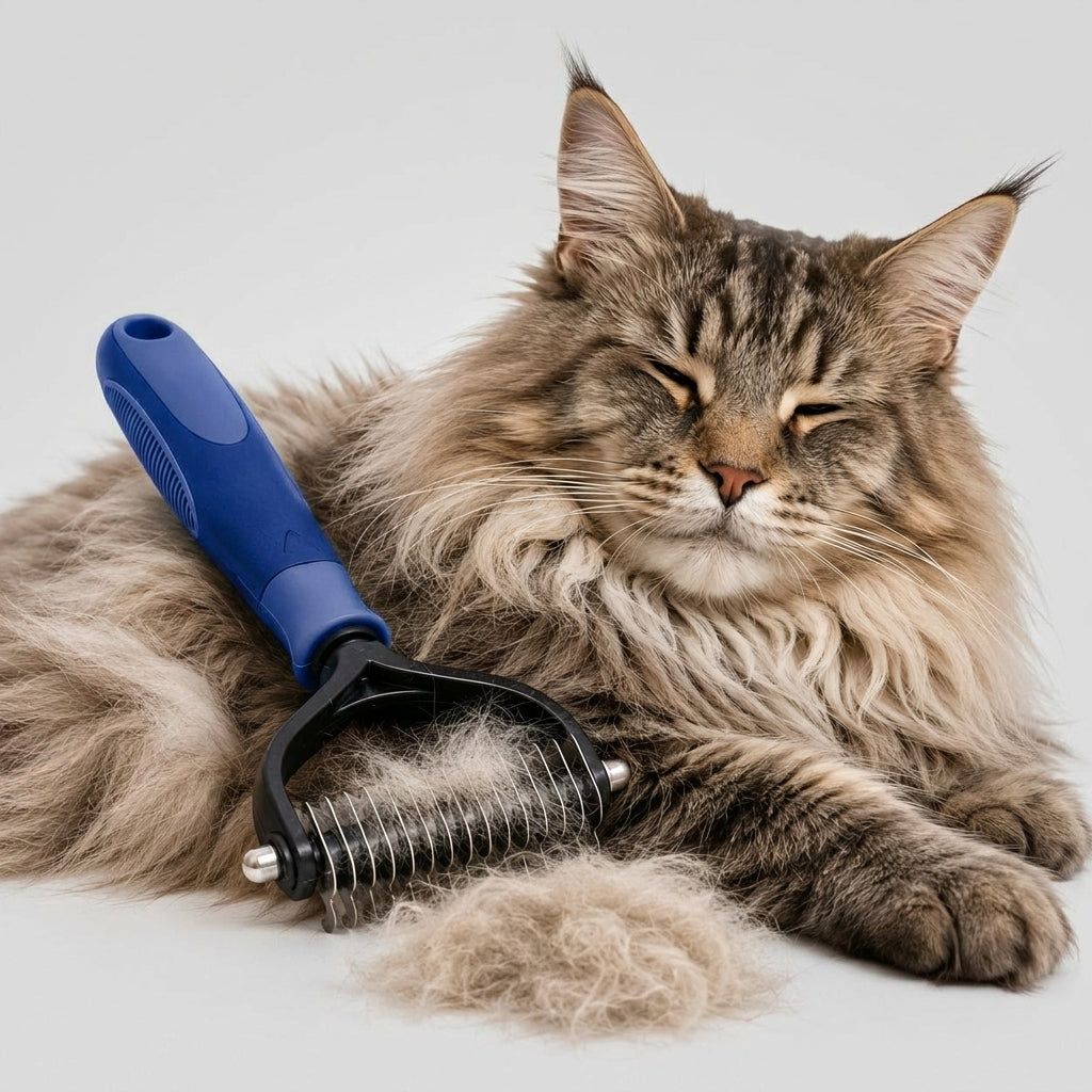 LISTINGOPT::kovosis::groommaster-pro-dual-sided-deshedding-brush-for-dogs-cats::color-blue