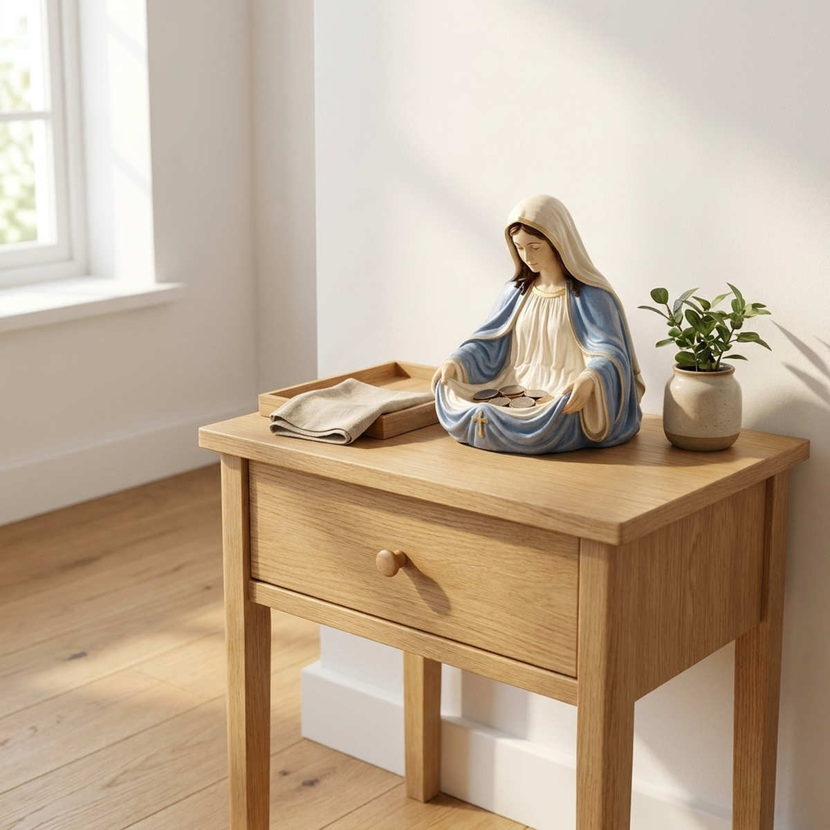 LISTINGOPT::kovosis::handmade-virgin-mary-catch-all-bowl-sacred-storage::03-lifestyle