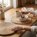 LISTINGOPT::kovosis::handwoven-rattan-placemats-round-heat-insulation-pot-mats-bohemian-coaster-natural-western-placemats-dining-home-wedding-decor::02-inuse