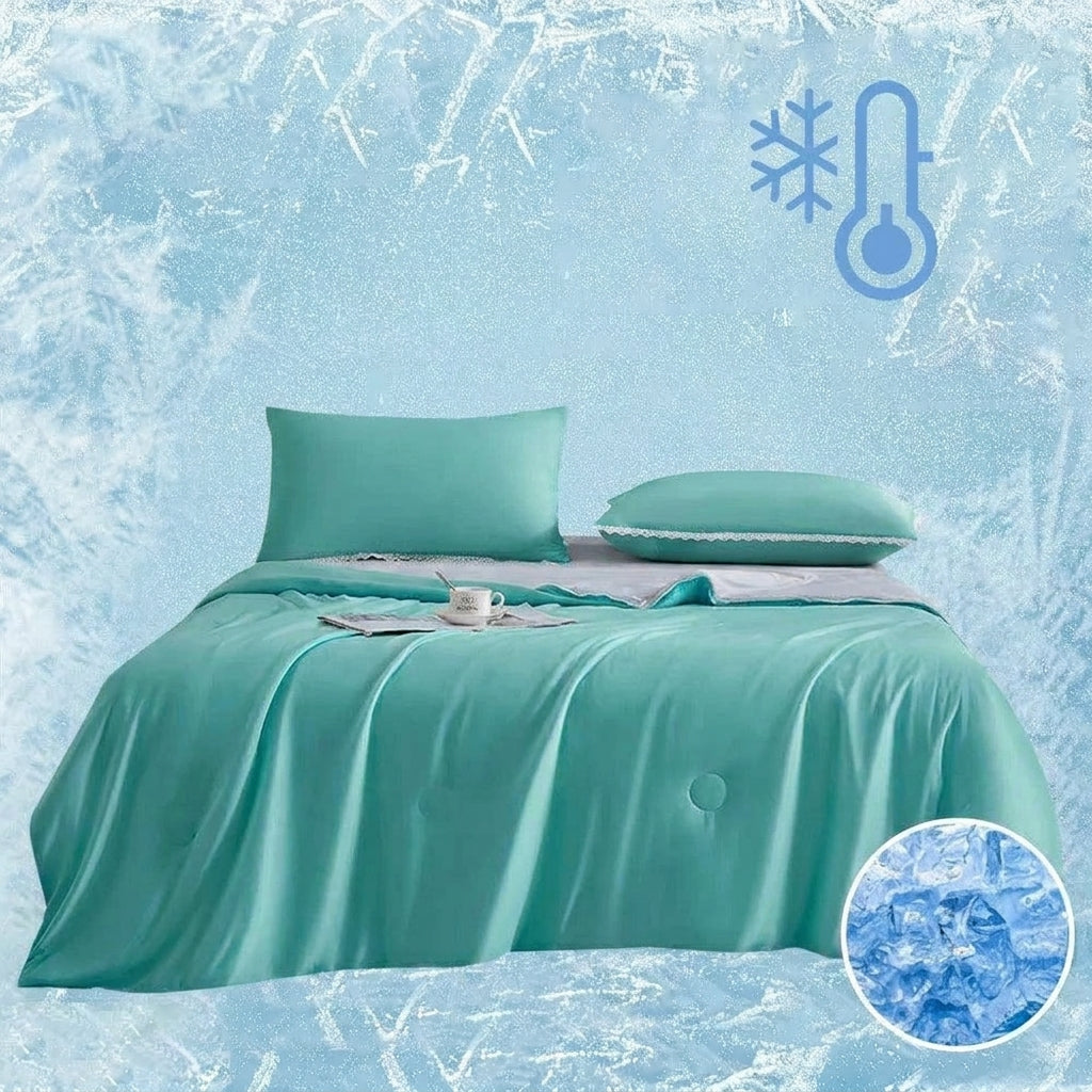 LISTINGOPT::kovosis::high-quality-cooling-blankets-smooth-air-condition-comforter-lightweight-summer-quilt-with-double-side-cold-cooling-fabric::color-aqua-green
