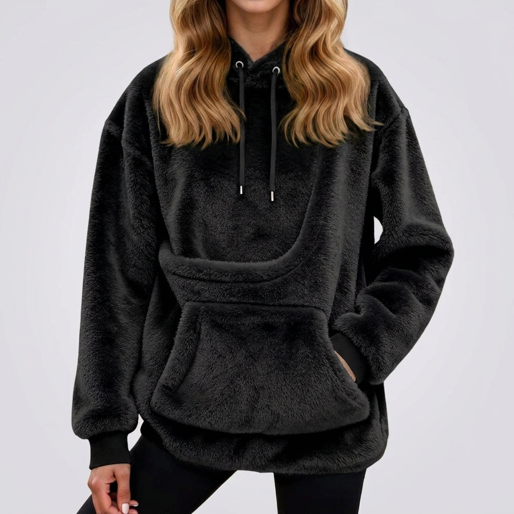 LISTINGOPT::kovosis::hot-sale-hoodie-womens-fall-and-winter-fleece-pet-pocket-hooded-sweatshirt-funny-pullover-top-cat-and-dog-holder-carrier-hoodies::color-black