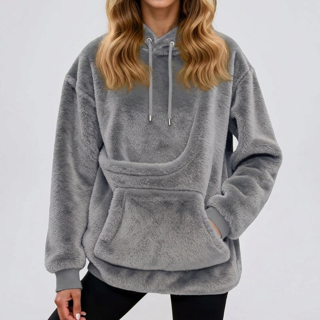 LISTINGOPT::kovosis::hot-sale-hoodie-womens-fall-and-winter-fleece-pet-pocket-hooded-sweatshirt-funny-pullover-top-cat-and-dog-holder-carrier-hoodies::color-grey