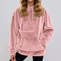 LISTINGOPT::kovosis::hot-sale-hoodie-womens-fall-and-winter-fleece-pet-pocket-hooded-sweatshirt-funny-pullover-top-cat-and-dog-holder-carrier-hoodies::color-pink