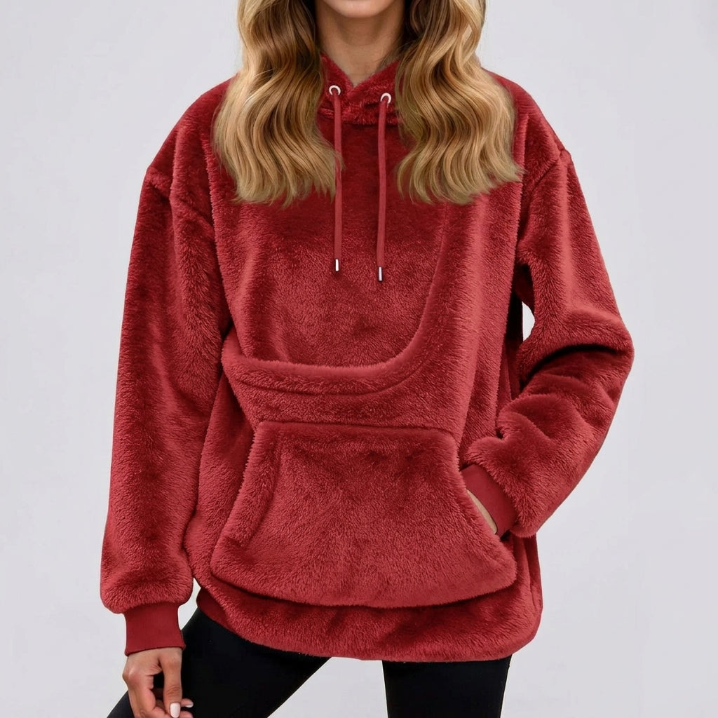 LISTINGOPT::kovosis::hot-sale-hoodie-womens-fall-and-winter-fleece-pet-pocket-hooded-sweatshirt-funny-pullover-top-cat-and-dog-holder-carrier-hoodies::color-red