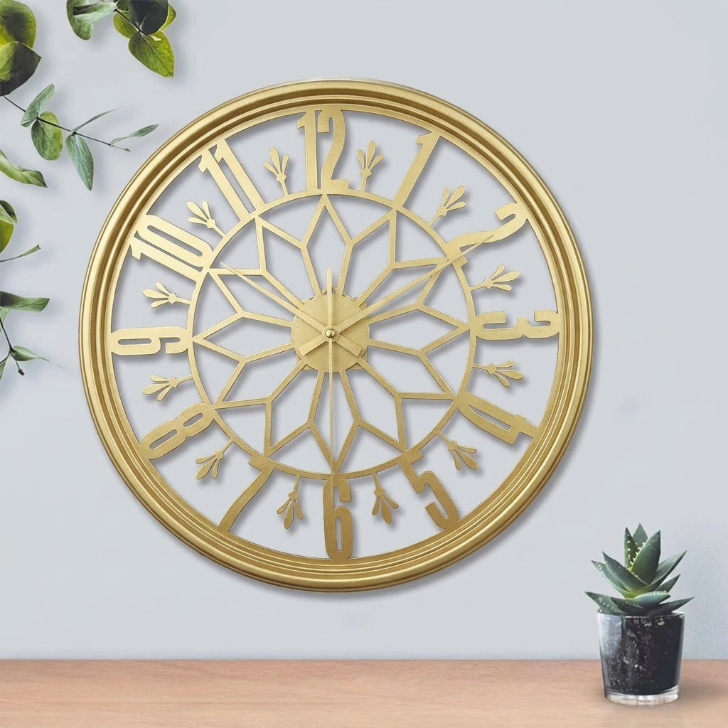 LISTINGOPT::kovosis::ironvintage-clock-silent-statement-wall-accent::color-golden