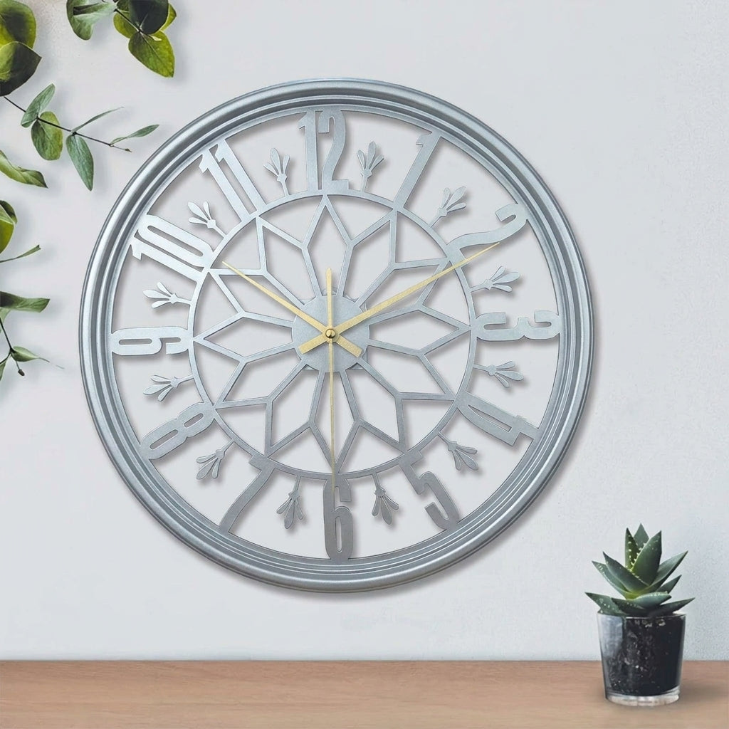 LISTINGOPT::kovosis::ironvintage-clock-silent-statement-wall-accent::color-silvery