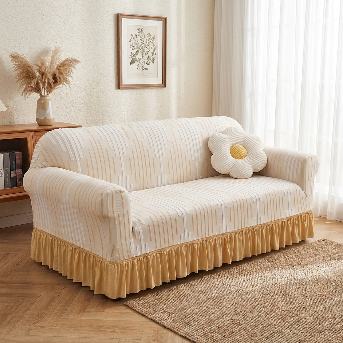 LISTINGOPT::kovosis::jacquard-ruffle-sofa-cover-for-elegant-protection::variant-unique-2578e4050e900c