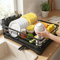 LISTINGOPT::kovosis::kitchendry-large-dish-drying-rack-with-integrated-drip-tray-designed-for-efficient-drying-countertop-protection-and-organized-kitchen-storage::02-inuse