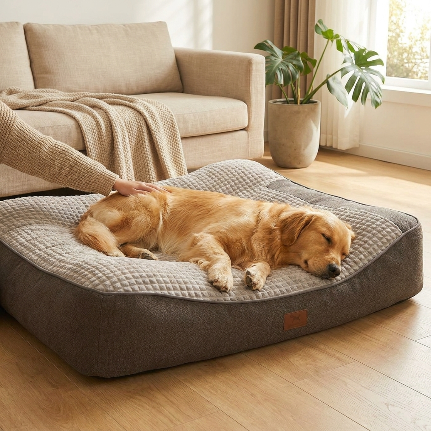 LISTINGOPT::kovosis::large-orthopedic-dog-bed-for-spinal-support::02-inuse