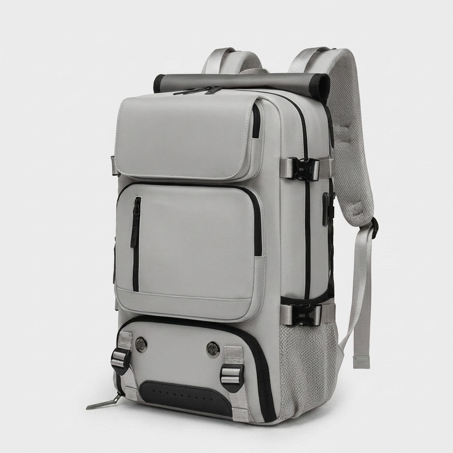 LISTINGOPT::kovosis::large-waterproof-travel-backpack-charge-on-the-go::color-light-grey