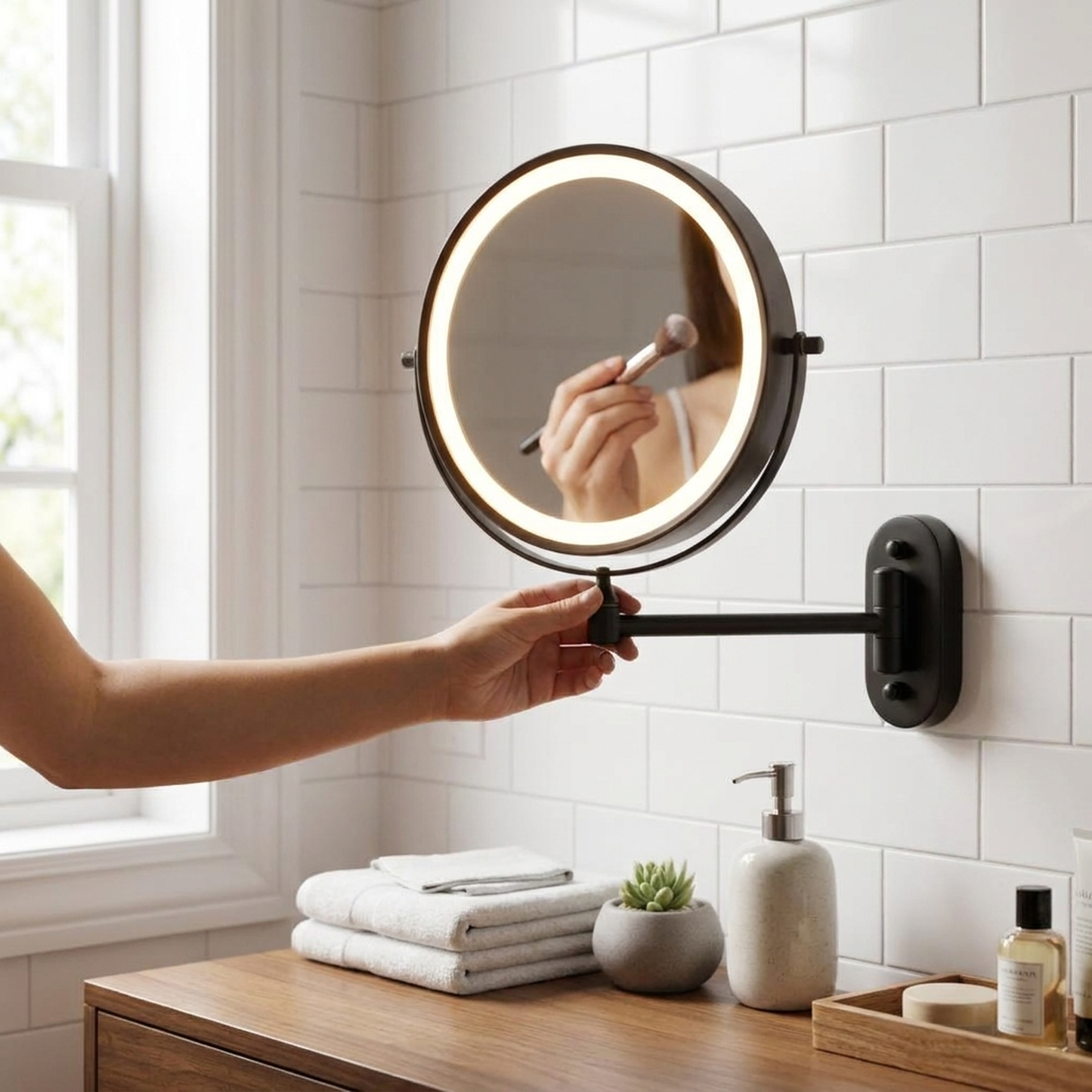 LISTINGOPT::kovosis::led-magnifying-mirror-for-flawless-detail::02-inuse