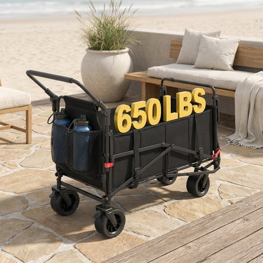 LISTINGOPT::kovosis::leveleve-heavy-duty-folding-wagon-2-in-1-collapsible-cart-400lb-650lb-capacity-all-terrain-wheels-wbrakes-and-aside-pockets::01-hero