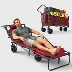 LISTINGOPT::kovosis::leveleve-heavy-duty-folding-wagon-2-in-1-collapsible-cart-400lb-650lb-capacity-all-terrain-wheels-wbrakes-and-aside-pockets::color-red