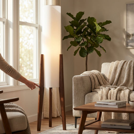 LISTINGOPT::kovosis::lignelux-skandinavische-stehlampe-aus-walnussholz-mit-dimmbarer-led-beleuchtung::02-inuse