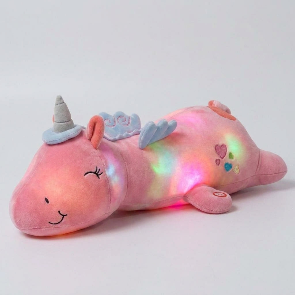 LISTINGOPT::kovosis::lunacorn-leuchtendes-einhorn-kuscheliger-pluschfreund-regenbogen-leds-perfektes-geschenk-fur-kinder::color-rosa