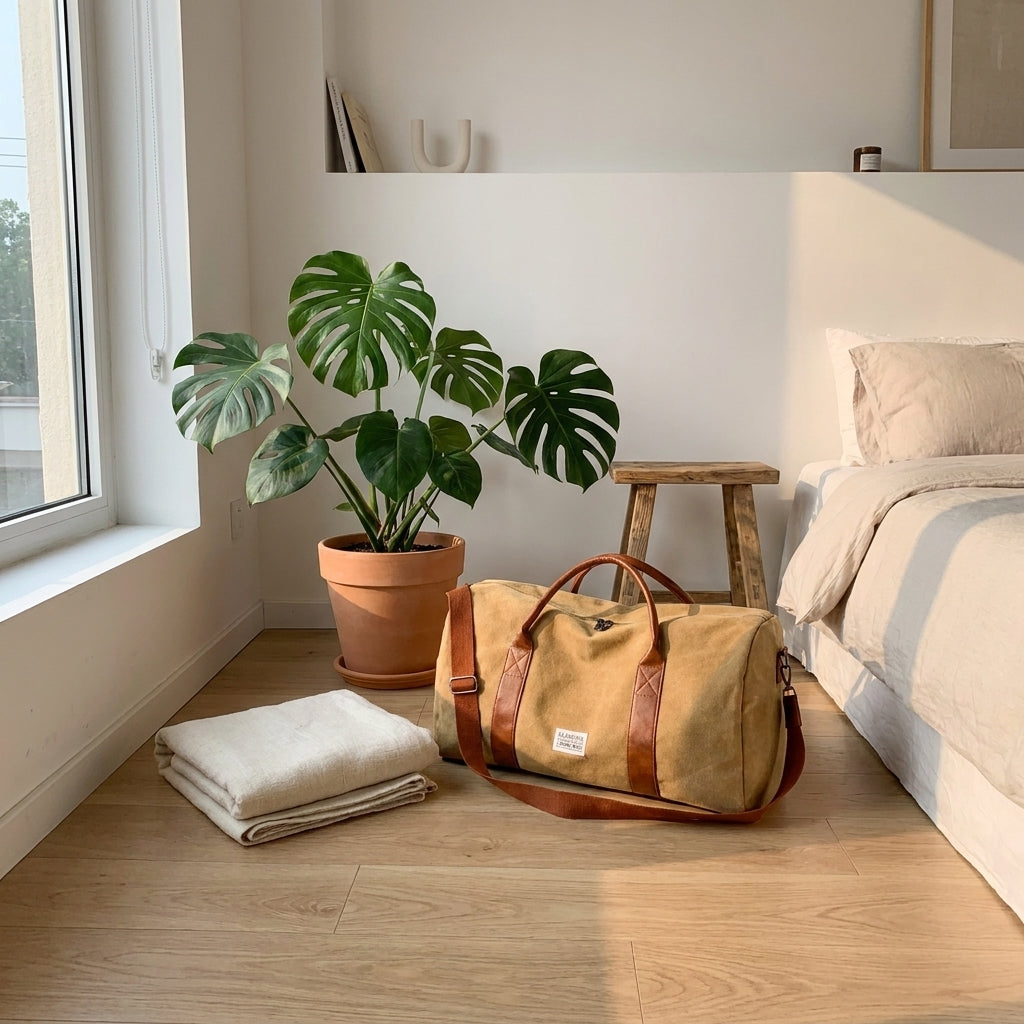 LISTINGOPT::kovosis::luxibag-large-capacity-vintage-washed-travel-duffel-bag-multi-purpose-organizer::03-lifestyle