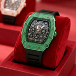 LISTINGOPT::kovosis::luxury-mens-tonneau-shaped-watch-with-rhinestone-embellishment::color-green