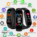 LISTINGOPT::kovosis::m6-smart-watch-men-women-fitness-smart-bracelet-sports-band-heart-rate-blood-pressure-monitor-waterproof-multi-function-watches::color-black