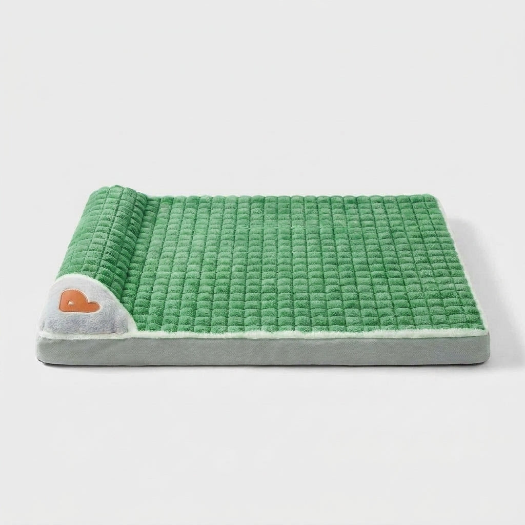 LISTINGOPT::kovosis::machine-washable-dog-bed-removable-orthopedic-puppy-cushion-winter-memory-foam-dog-pillow-for-small-medium-large-dogs-and-cats::color-green