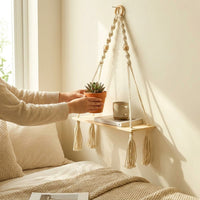 LISTINGOPT::kovosis::macrame-hanging-shelf-boho-wall-decor-bedroom-1-pc-rustic-wood-floating-shelves-for-room-nursery-bathroom-living-room-college::02-inuse