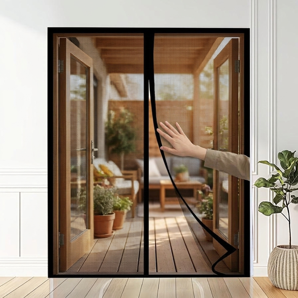 LISTINGOPT::kovosis::magnetic-mosquito-mesh-door-curtain-hands-free-protection::02-inuse