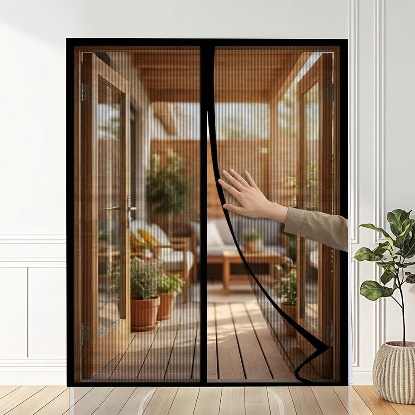 LISTINGOPT::kovosis::magnetic-mosquito-mesh-door-curtain-hands-free-protection::02-inuse
