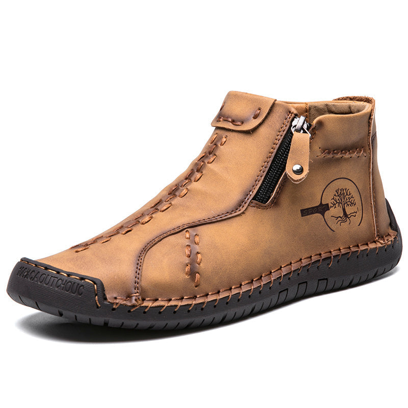 LISTINGOPT::kovosis::mens-handmade-pu-boots-with-zipper-casual::color-yellowish-brown
