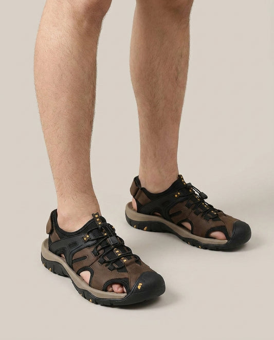 LISTINGOPT::kovosis::mens-leather-sandals-for-men-fisherman-mens-black-brown-grey-size-summer-shoes-male-hiking-shoe-man-casual::01-front