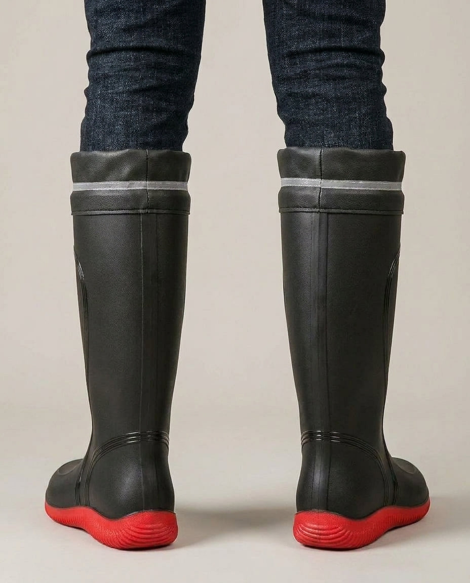 LISTINGOPT::kovosis::mens-outdoor-rain-boots-work-high-quality-shoes-rain-boots-home-use-long-water-shoes-with-rope-mouth-high-quality-shoes-daily-work-water-shoes-unisex-water-shoes-mens-soft-sole-outdoor-fishing-casual-high-top-rain-boots-farm-work-water-shoes::03-back