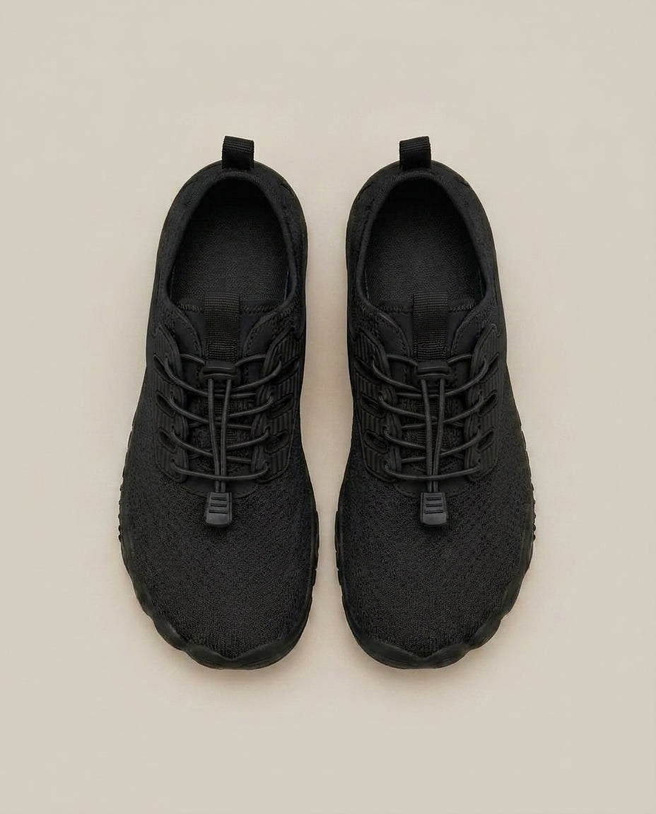 LISTINGOPT::kovosis::mens-wading-shoes-anti-slip-breathable-knit-mesh-indoor-yoga-shoes-wide-toe-box::color-black