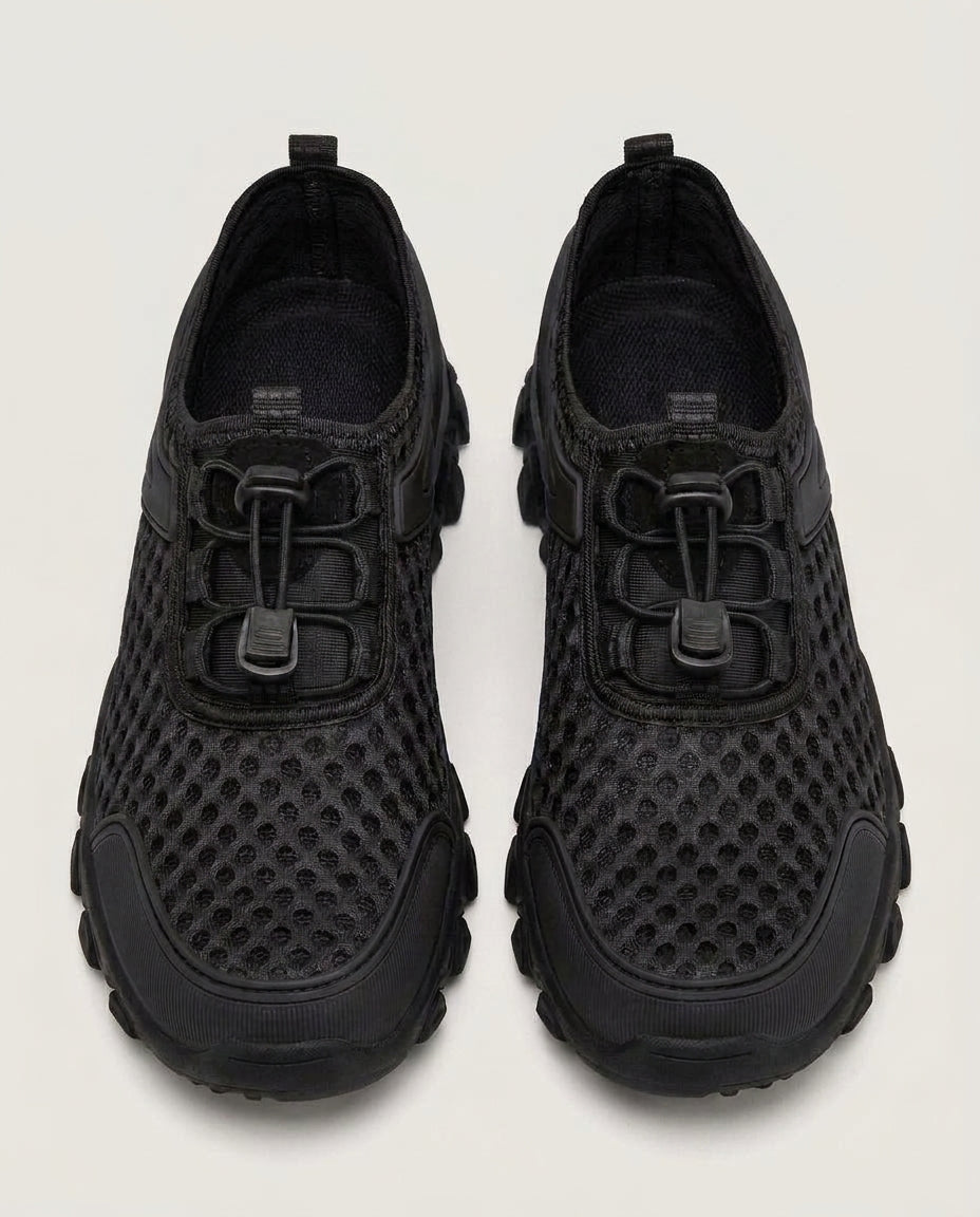 LISTINGOPT::kovosis::mesh-shoes-rubber-thick-sole-handcrafted-cold-glue-shoes-outdoor-casual-athletic-mens-shoes::color-black