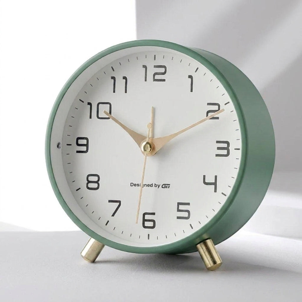 LISTINGOPT::kovosis::modern-scandinavian-silent-table-clock::color-green
