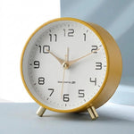 LISTINGOPT::kovosis::modern-scandinavian-silent-table-clock::color-yellow