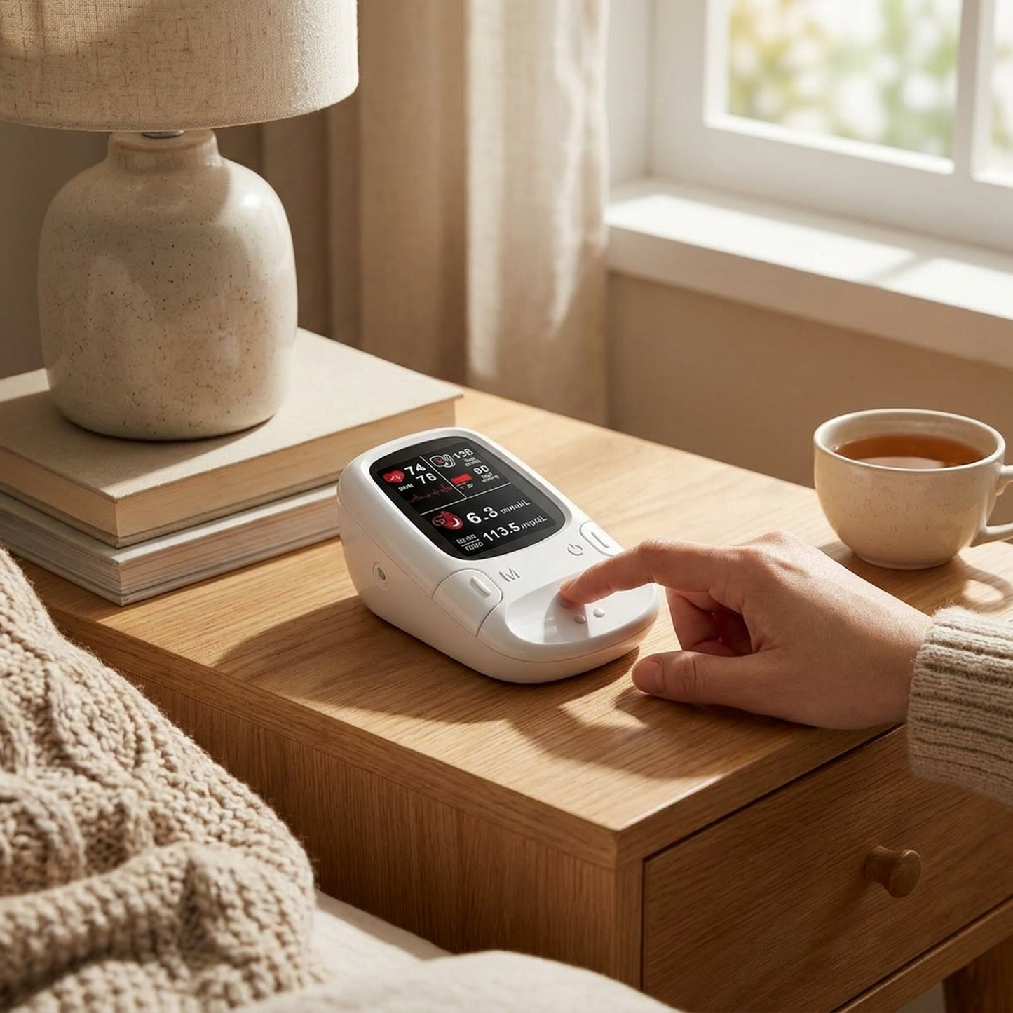 LISTINGOPT::kovosis::multi-function-health-monitoring-device-for-pain-free-checks::02-inuse