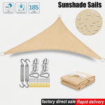 LISTINGOPT::kovosis::multi-size-triangle-sun-shade-sail-waterproof-outdoor-garden-patio-party-sunscreen-awing-sun-canopy-for-beach-camping-pool::color-beige