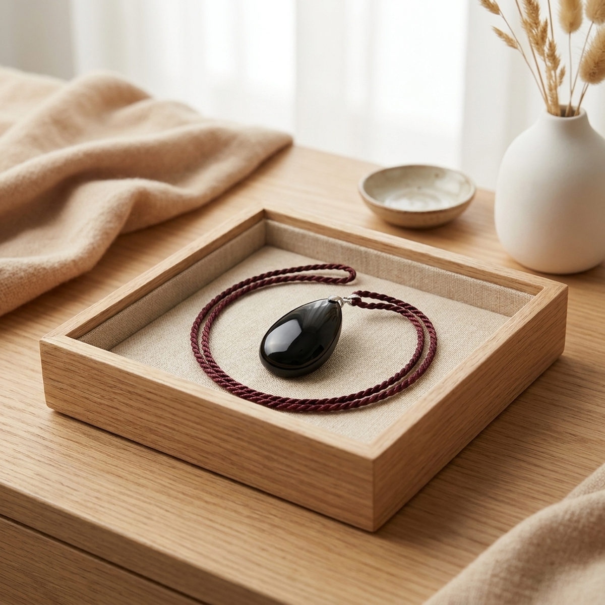 LISTINGOPT::kovosis::natural-obsidian-water-drop-necklace-mineral-elegance::01-hero