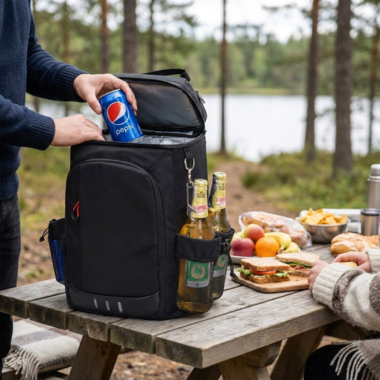 LISTINGOPT::kovosis::new-picnic-cooler-bag-large-capacity-camping-meal-hikking-thermal-backpack-with-bottle-opener-leakproof-insulated-lunch-bag::02-inuse