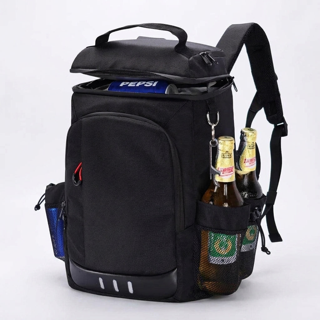 LISTINGOPT::kovosis::new-picnic-cooler-bag-large-capacity-camping-meal-hikking-thermal-backpack-with-bottle-opener-leakproof-insulated-lunch-bag::color-black
