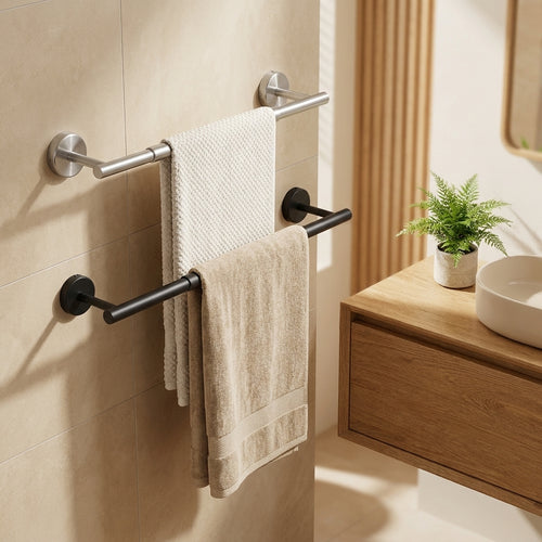 LISTINGOPT::kovosis::no-drill-or-drill-retractable-towel-bar-304-stainless-steel-wall-mounted-towel-rack-adjustable-hanging-drying-bar-for-bathroom::01-hero