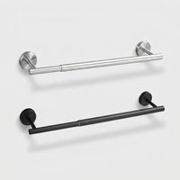 LISTINGOPT::kovosis::no-drill-or-drill-retractable-towel-bar-304-stainless-steel-wall-mounted-towel-rack-adjustable-hanging-drying-bar-for-bathroom::color-no-punching-black