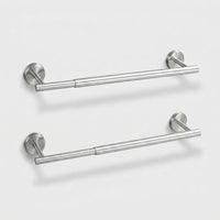 LISTINGOPT::kovosis::no-drill-or-drill-retractable-towel-bar-304-stainless-steel-wall-mounted-towel-rack-adjustable-hanging-drying-bar-for-bathroom::color-no-punching-silver