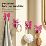 LISTINGOPT::kovosis::no-drilling-swivel-butterfly-hook::color-pink