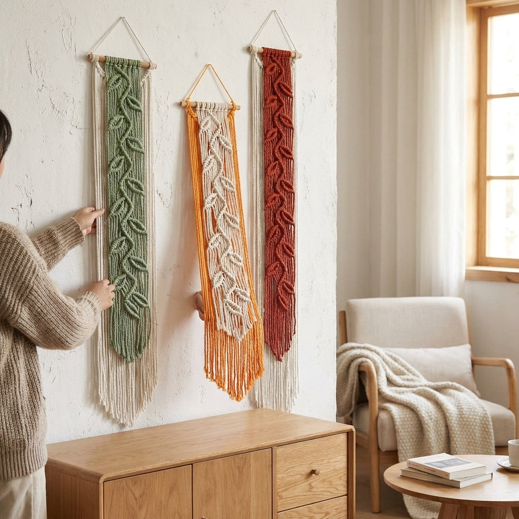 LISTINGOPT::kovosis::nordic-leaf-woven-macrame-tapestry-hanging-boho-garden-tassel-wall-hanging-living-room-bedroom-home-hotel-decor-dream-catcher::02-inuse