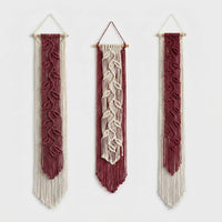 LISTINGOPT::kovosis::nordic-leaf-woven-macrame-tapestry-hanging-boho-garden-tassel-wall-hanging-living-room-bedroom-home-hotel-decor-dream-catcher::color-wine-red