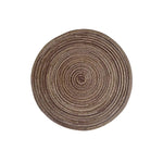 LISTINGOPT::kovosis::nordic-style-imitation-cotton-yarn-placemat-round-ramie-woven-coaster-insulation-dish-mat-household-anti-scald-mat::color-round-coffee-color
